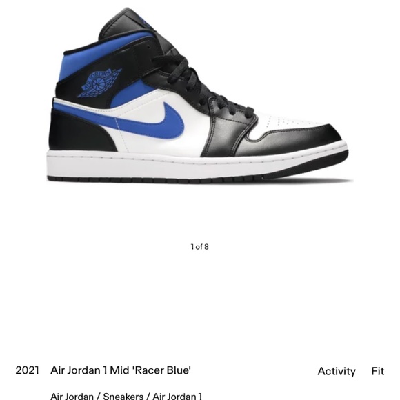 Air Jordan 1 Mid ‘Racer Blue’ - Picture 6 of 6